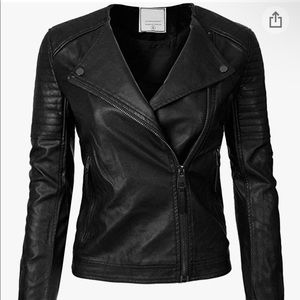 Vegan Leather Moto Leather Jacket